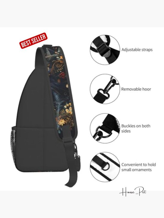 Cat Sling Backpack Crossbody Shoulder Bag Daypack Hiking Casual Sport Polyester main image 4